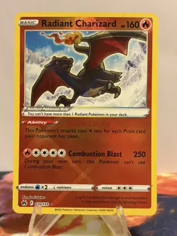 Pokemon TCG Radiant Charizard 020/159 Crown Zenith Holo Near Mint (NM) - Image 1