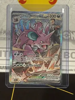 Pokemon Team Rocket's Nidoking EX 233/182 Destined Rivals Full Art Holo English - Image 1