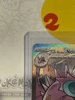 Pokemon Team Rocket's Nidoking EX 233/182 Destined Rivals Full Art Holo English - Image 5
