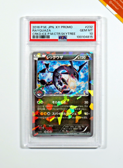 Pokemon PSA 10 Rayquaza #232 XY Pokemon Center Tokyo Skytree Town 2016 Japanese - Image 1