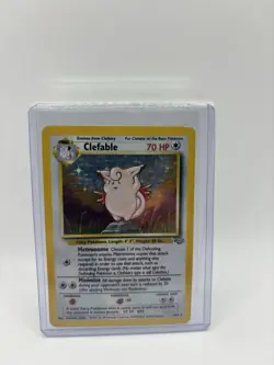 Pokemon TCG 1999 Clefable Jungle 1/64 Holo Unlimited Holo Rare - Image 1
