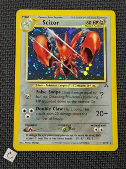 Scizor 10/75 - Neo Discovery Unlimited Holo Rare Pokemon TCG NM - Image 1