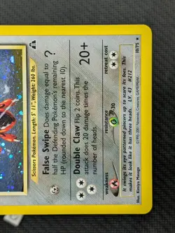 Scizor 10/75 - Neo Discovery Unlimited Holo Rare Pokemon TCG NM - Image 5