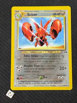 Scizor 29/75 - Neo Discovery Unlimited Rare Pokemon TCG NM - Image 1