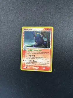 Heracross 3/101 Reverse Holo Delta Species EX Dragon Frontiers 2006 Pokemon LP - Image 1