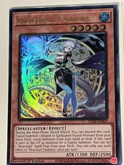 Yu-Gi-Oh! Dracotail Faimena JUSH-EN002 Justice Hunters 1st Edition Ultra Rare - Image 1
