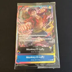 One Piece Monkey.D.Luffy 2nd Anniversary Stamped Promo P-043 Sealed NM - Image 1