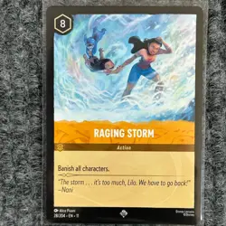 Disney Lorcana Winterspell Raging Storm 28/204 Super Rare NM/Mint - Image 1