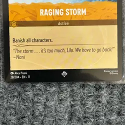 Disney Lorcana Winterspell Raging Storm 28/204 Super Rare NM/Mint - Image 4