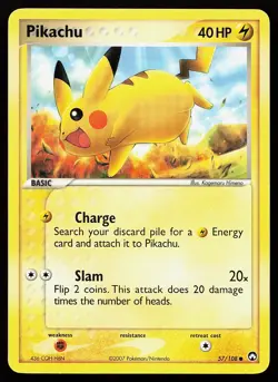 Pikachu 57/108 Common Power Keepers Pokemon Card - Image 1