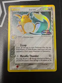 Pokemon Raichu EX Holon Phantoms Stamped Reverse Ultra Rare Holo Card - Image 1