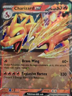 Pokemon Charizard EX Promo Holo 161 Sv Scarlet & Violet 330HP Single Card NM - Image 2