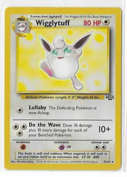 Wigglytuff 32/64 Jungle Unlimited Non-Holo Card Pokemon TCG LP - Image 1
