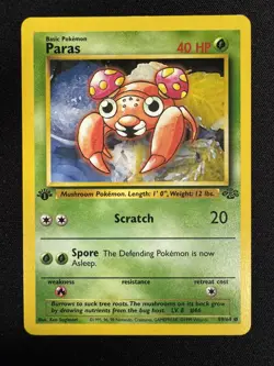 Pokemon Cards: Jungle 1st Edition Common: Paras 59/64 - Image 1