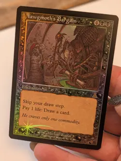 Yawgmoth's Bargain Urza's Destiny Holo Foil Vintage - One Owner - Rare EUC - Image 1