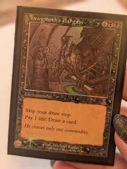 Yawgmoth's Bargain Urza's Destiny Holo Foil Vintage - One Owner - Rare EUC - Image 2