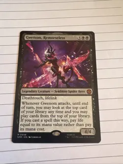 MTG Gwenom Remorseless Card Marvel's Spider-Man Magic the Gathering 56/108 - Image 1