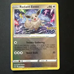 Pokemon Go Radiant Eevee SWSH230 Black Star Promo TCG Holo Card NM/M Condition - Image 1