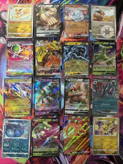 Pokemon 16 Card Lot nm V Max Mega Amazing Ex HOLO Rare Hits Only A65 - Image 1