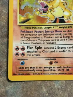 Vintage Pokemon Charizard 4/102 Holo Rare Pokemon Base Set Card 1999 - Image 5