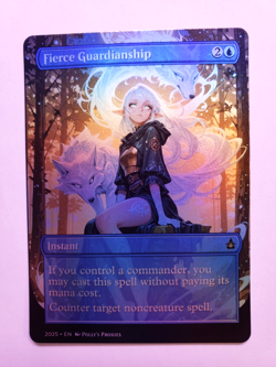 Fierce Guardianship FOIL Proxy Playtest Card Custom Anime Girl Art Wolf Design - Image 5
