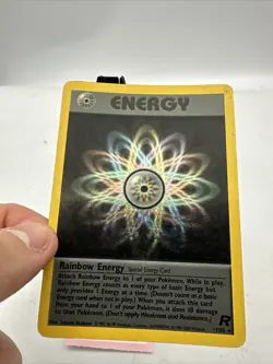 Pokemon TCG Rainbow Energy Holo Rare Card Team Rocket Series 17/82 LP - Image 3