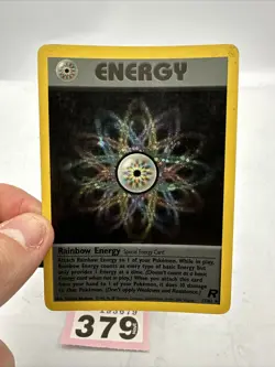 Pokemon TCG Rainbow Energy Holo Rare Card Team Rocket Series 17/82 LP - Image 4