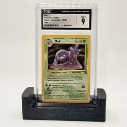 Pokemon Muk Fossil 13/62 Holo Unlimited Holo Rare CGC 9 Graded Card - Image 1