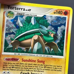 Torterra 11/100 Diamond & Pearl Stormfront Mid-Era Holo Pokemon Card MP - Image 2