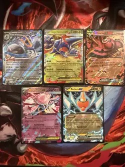 Pokemon TCG Mega Evolution Phantasmal Flames Lot of 5 Mega EX Cards NM - Image 1