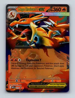 Mega Charizard Y ex 030 2025 Pokemon Mega Evolution Black Star Promo Card NM+ - Image 1