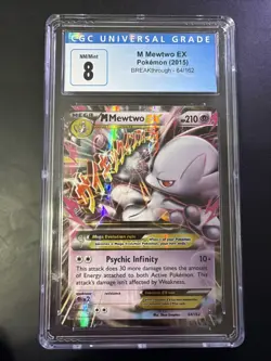 CGC 8.5 M Mewtwo EX 2015 BREAKthrough 64/162 Holo Pokemon Card - Image 1