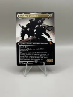 Dark Leo & Shredder Borderless NON Foil Teenage Mutant Ninja Turtles TMT MTG - Image 1