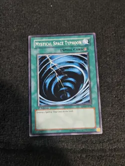 Yugioh! Mystical Space Typhoon Sd6-En018 Common 1st Edition Light Play!! - Image 1