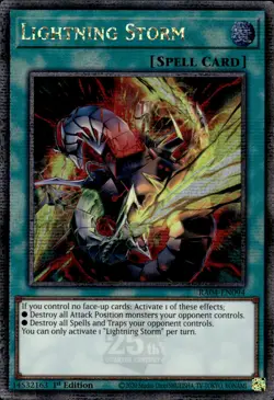 Lightning Storm - Quarter Century Secret Rare 1st Edition RA04-EN094 - YuGiOh - Image 1