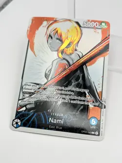 One Piece Nami OP03-040 L Leader Alternate Alt Art NM English Foil - Image 3