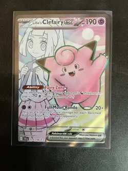 Pokemon Journey Together Lillie's Clefairy EX TCG Card 173/159 NM Condition - Image 1