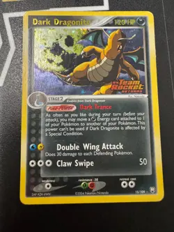 Pokemon Dark Dragonite EX Rocket Returns Stamped Reverse Ultra Rare Holo Card - Image 1