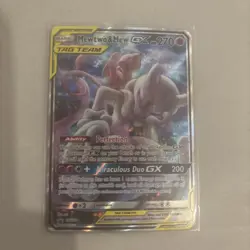 Pokemon Mewtwo & Mew GX SM191 Promo Holo Tag Team Psychic Card 2019 - Image 3