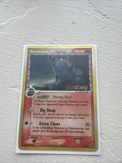 Pokemon TCG Heracross Reverse Holo Stamped Dragon Frontiers Rare Card 3/101 - Image 1