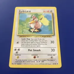 FARFETCH'D - 27/102 - VINTAGE WOTC - Pokemon Card - BASE SET - Fast Ship English - Image 1