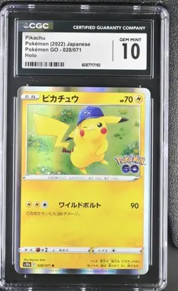 ✨✨ CGC 10 Pikachu Holo 028/071 Pokemon GO s10b Pokemon Card - Image 1