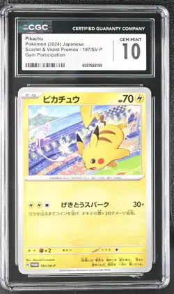 Pikachu - 197/SV-P 197/SV-P Sv-P Promotional Cards Regular (Japanese) CGC 10 - Image 1