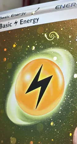 ☠ HD Lightning Energy Cosmos Holo with Mew Tail Swirl MEW 004 151 Pokemon Card - Image 1