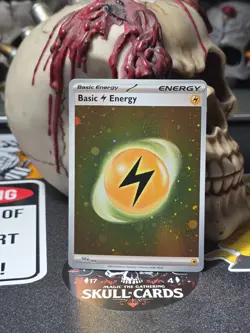 ☠ HD Lightning Energy Cosmos Holo with Mew Tail Swirl MEW 004 151 Pokemon Card - Image 2