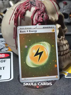 ☠ HD Lightning Energy Cosmos Holo with Mew Tail Swirl MEW 004 151 Pokemon Card - Image 3