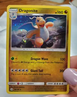 Dragonite 96/149 Rare Holo Pokemon Card Sun & Moon Base Set NM Just Pulled - Image 1