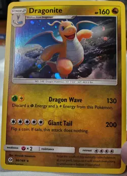 Dragonite 96/149 Rare Holo Pokemon Card Sun & Moon Base Set NM Just Pulled - Image 2