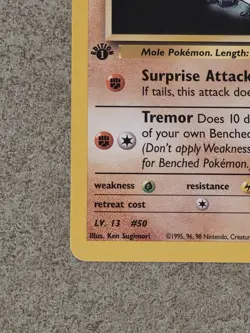 [ LP ] Brock's Diglett 67/132 Gym Challenge 1st Edition 40 HP Pokemon Card 2000 - Image 4