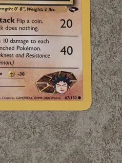 [ LP ] Brock's Diglett 67/132 Gym Challenge 1st Edition 40 HP Pokemon Card 2000 - Image 5